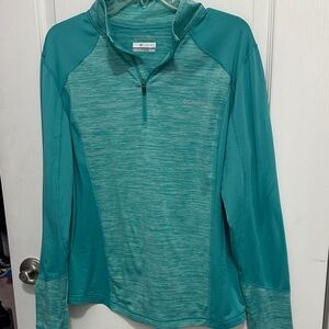 Columbia Women's Teal/Aqua XL Long Sleeve Performance Pullover Top